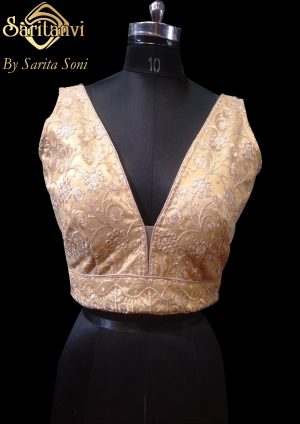 Golden Embroidered Padded Blouse