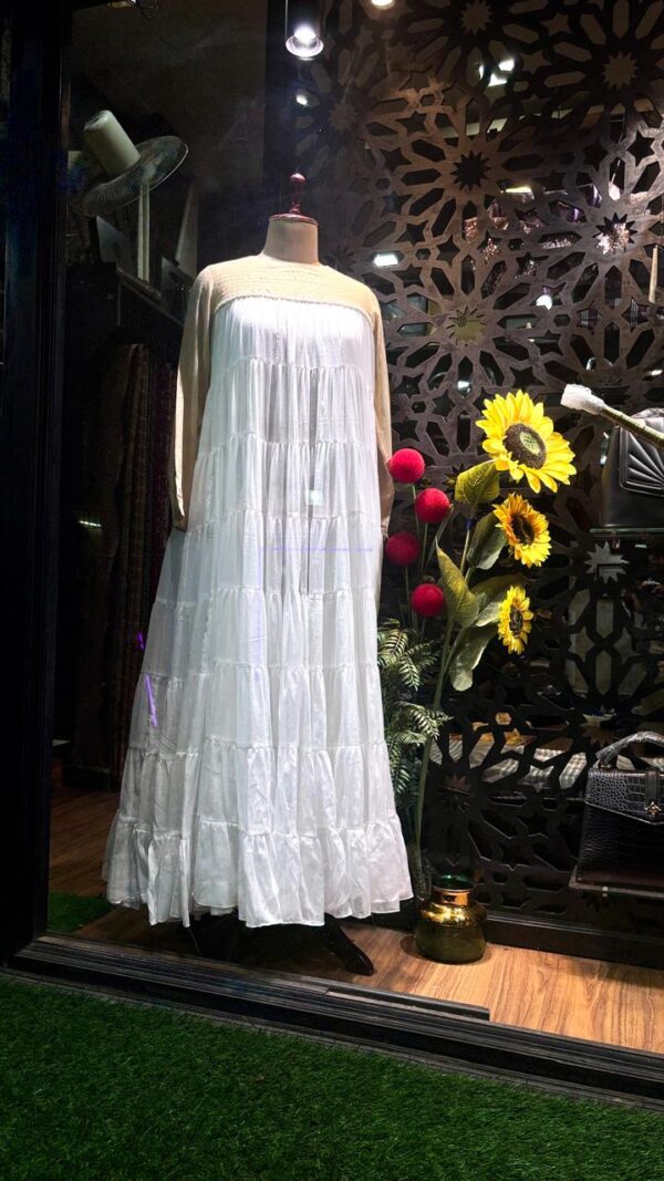 PLEATED LONG GOWN